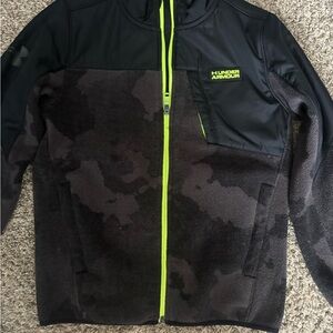 Under Armour Black Jacket with Neon Accents